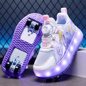 Invisible Four Wheeled Skate Shoes for Older Girls Breathable Single Net