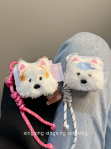 Plush Flip Cover Airpods4 Protective Case Apple 2nd 3rd Generation Bluetooth Airpodspro Doggies Cute Soft Leather Shell