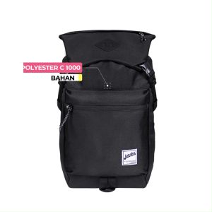 Langky Tas Ransel Backpack Laptop Sekolah Pria Wanita Latasca Hitam