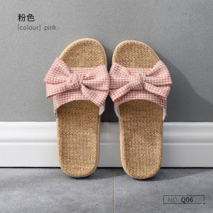 รองเท้าแตะพื้นหนาสำหรับใส่ในบ้าน รองเท้าแตะผ้าลินินฤดูใบไม้ผลิและฤดูใบไม้ร่วงสำหรับผู้หญิง รองเท้าแตะแบบเงียบสำหรับใส่ในบ้านสำหรับคู่รัก รองเท้าแตะกันลื่นสำหรับผู้ชาย รองเท้าแตะสำหรับใช้ในบ้านทั้งปี