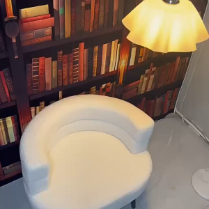 ALIVIA.Lambswool Chair Lazy Sofa Chair Vanity Chair Balcony Lounge Chair Dressing Chair