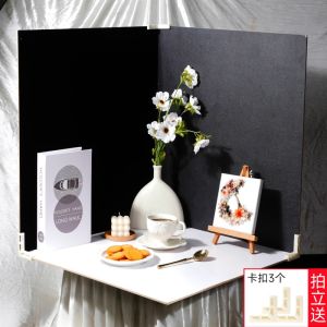 White Photography Background Board Props PVC Studio Photography Wall 3D Staged Ins Style Solid Color Background Cloth