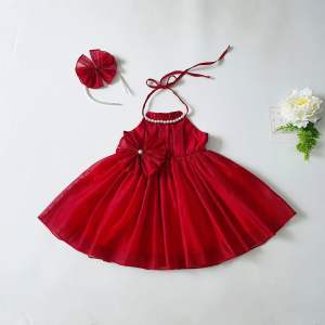 Váy Yếm Chấm Bi Vàng Công Chúa 4 - 18kg Chất Tơ Kính Lót Lụa Habutai V083