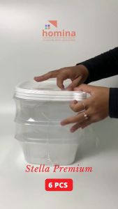 **【CALISTA】STELLA SET ISI 6 PCS UKURAN BESAR FOOD CONTAINER WADAH PENYIMPANAN MAKANAN SERBAGUNA**
