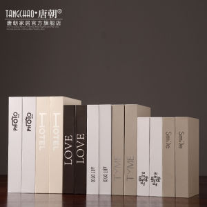 Nordic Minimalist Style Decorative Book Model Simulation Book Shell Desktop Ornament Cardboard Material Study Room Decoration