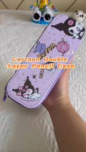 Sanrio Mymelody Kuromi Cinnamoroll Cute Multi-layer Pencil Case Large Capacity Aesthetic Stationery Christmas gifts