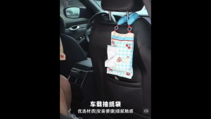 OHHDEER Beg Tisu Kereta Gantung Comel🍒 Cute Hanging Car Tissue Bag Tissue Holder Handheld Tissue Box