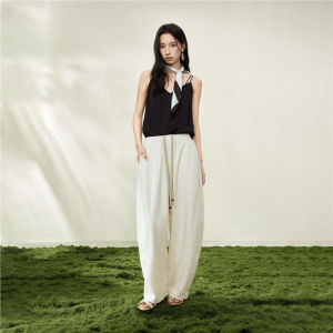 Giordano | Designer Color Block Lace Drawstring Waist Culotte