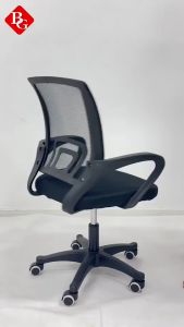 HTD SPORT Kursi Kantor Hidrolik Hitam Kursi Kerja Multifungsi Roda Berputar CHB Steel CHB01