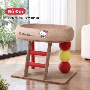 hipidog | Khay Cào Sisal Khung Leo Giường Mèo Bền Không Rụng Lông Cho Mọi Mùa