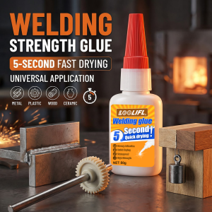 LOOLIFL Cyanopropenoic Quick Dry Welding Super Adhesive Instantly Bonded Repair Adhesive Metal Plastic Wood Ceramic Rubber 50g.