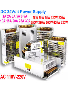 24Volt DC Transformers 5A 10A 15A 20A 25A 30A AC 110V-220V to DC 24V 120W 250W 360W 500W 600W Household Switching Power Supply