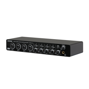 BOMGE | BOMGE U404 Giao Diện Âm Thanh USB 4x4 24-Bit 192kHz Với 4 Đầu Vào XLR TRS 48V Để Ghi Âm Phòng Thu Phát Trực Tuyến Podcast