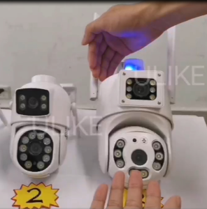 (เลนส์คู่ 2กล้อง)กล้องวงจรปิด360 wifi 5mp กล้องวงจรปิดเลนส์คู่ dual lens กล้องวงจรปิด outdoor  Wifi รับชมสองพื้นที่ในเวลาเดียวกัน night vision OKAM