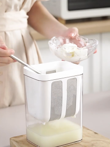 Greek Yogurt Maker Machine with Strainer Kitchen Tools 1100ml Juice Filter