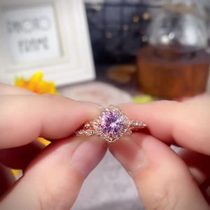 Huitan Rose Gold Color 2Pcs Set Rings for Women Temperament Elegant Ladys Accessories Wedding Anniversary Party Trendy Jewelry