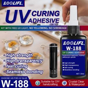 UV Resin Kit with LightFast Curing in Seconds UV Glue Adhesive for Bonding Jewelry Plastic Glass Repair Gloves Storage Bag