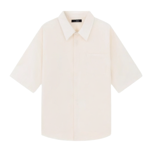 HetingHOME | Hetinghome Sweet Summer Casual Loose Mens Short Sleeve Shirt Couples Style Half Sleeve White Shirt Youth Fashion Polyester Blend