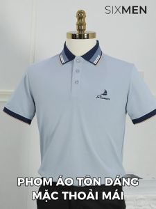 Áo Polo nam thêu cao cấp FAVOR - Tặng Kèm Hộp Quà - SIXMEN vải cá sấu cotton CVC thoáng mát nam tính thanh lịch