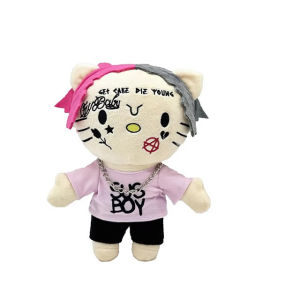 22cm LIL PEEP Plush Plush Toy Kawaii Anime Plushie Doll Soft Stuffed Anime Plush Toys for Christmas Birthday Gift For Kids