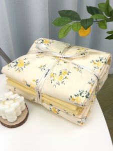 Cotton Duvet Cover Bed Sheet Set Three Pieces for Students Dormitory Cream Style Autumn Winter New Arrival Bedding Set