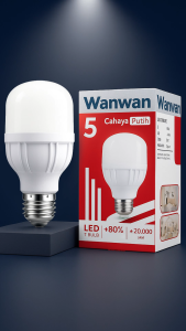 Wanwan 5-10-15-20-30-40 Watt Bohlam Lampu LED Rumah Super Terang Cool Daylight Putih - FREE ONGKIR