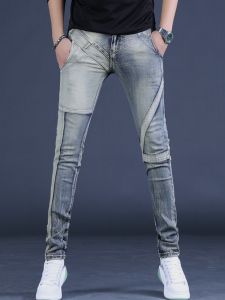 กางเกงยีนส์ทรงสลิมฟิตสำหรับผู้ชาย ทรงเข้ารูป ทรงหลวม ทรงลำลอง ทรงเรโทร กางเกงขายาว ทรงเข้ารูป เอวยางยืด ทรงหลวม ทรงเข้ารูป