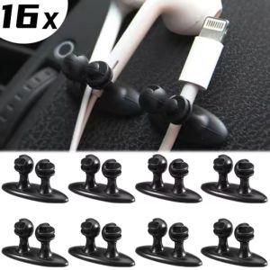 Multifunctional Charger Cable Manager Hook Headphone Line Tie Clip Fixer Organizer Clasp Clamp Holder