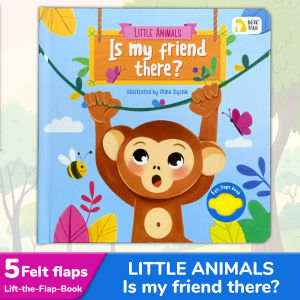 BEAR TALE English Enlightenment Fun Touch Flip Book Early Childhood Education Interactive Picture Books for Kids 10Pages