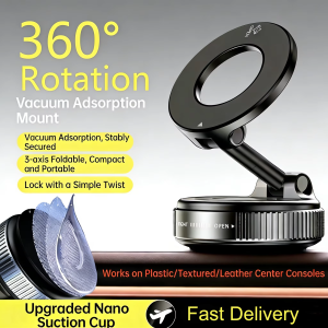 2026 Vacuum Suction Phone Holder Magnetic Car Navigation Bracket 360 Degree Rotation For Xiaomi Iphone Huawei Multyple Phone New