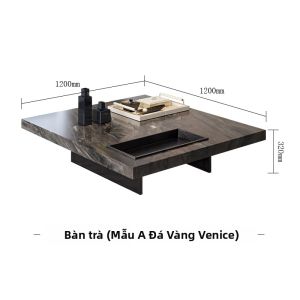 Bàn Cà Phê Đá Marble Thiên Nhiên Sang Trọng Hiện Đại Ý