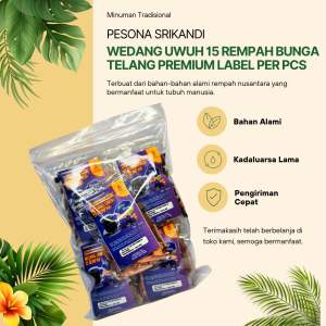 10 pcs Wedang Uwuh Bunga Telang 15 Rempah 30 gram Premium