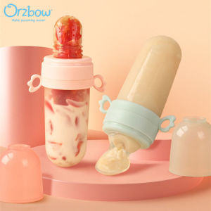 Orzbow 2-in-1 Multifunction Baby Fruit Feeder Pacifier Teething Toy Infant Squeeze Bottle Food Feeding Spoon Food Dispenser