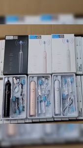 Bàn Chải Điện Đánh Răng Sonic X3 PLUS MÀU TRẮNG Thông Minh 6 Chế Độ Làm Sạch Tặng Kèm 4 Đầu Thay Thế Lông Mềm|TEKI