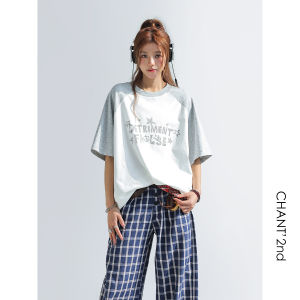 CHANT2nd | Star Printed Raglan Sleeve Retro Street Loose Slimming T-Shirt