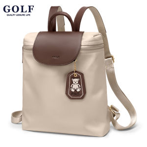 GOLF QUALITY Casual Nylon Backpack Waterproof Stylish 12.9" iPad Backpack Versatile Oxford Cloth Backpack Fashionable Travel Bag for Women School Bag Large Capacity Dual Shoulder Bag