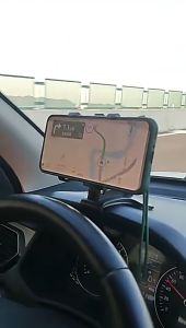 ที่จับโทรศัพท์ในรถ แบบหนีบ มีปุ่มกด หมุนได้ 360 องศา