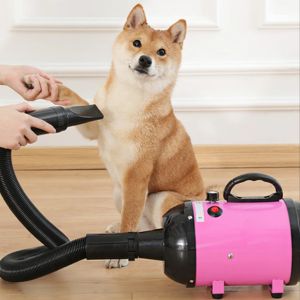 HATELI Dogs Hair Dryer Cat Grooming Water Blower Motor Pet Fast Hair Dryer with Adjustable Temperature Low Noise Pet Shower Hair Dryer with Free Four Nozzles