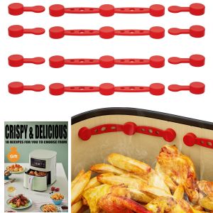 Air Fryer Magnetic Parchment Paper Holder - Heat-Resistant Silicone Lock Prevents Burning Secures Liners for Mess-Free Cooking