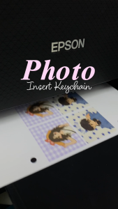 PERSONALIZED PHOTO INSERT KEYCHAIN - (SQUARE AND ROUND SHAPE)