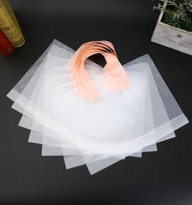 Pure Transparent Plastic Bag Extra Thick Tote Bag Wholesale Gift Packing Bag Shopping Bag Clothing Store Bag Custom