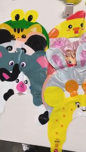 Balon Bando Kontruksi Truk Hewan Dinosaurus Lucu Balon Foil Ikat Kepala Untuk Dekorasi Pesta Ulang Tahun Anak Anak