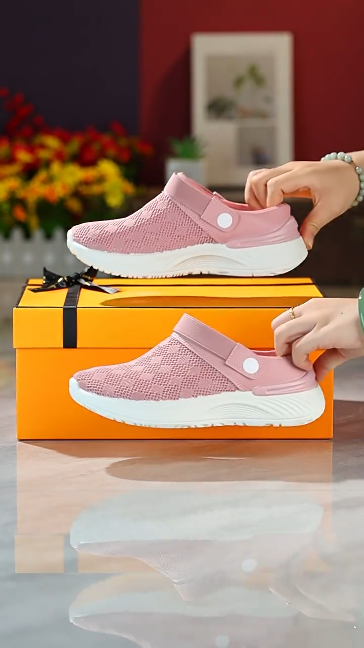 รองเท้าผู้หญิง รองเท้าแฟชั่น ญ 2025 ฤดูร้อนระบายอากาศรองเท้าแตะกึ่งรองเท้า แตะผู้หญิงรองเท้า รองเท้าเปิดส้น