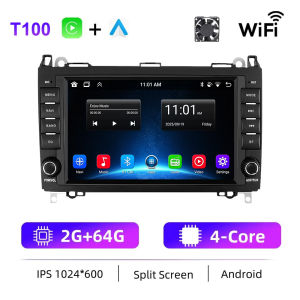 Android 15 Car Radio 4G WIFI Carplay For Mercedes Benz W169 W245 W639 W906 Sprinter B160 B170 B200 GPS Navigation 2 DIN Stereo