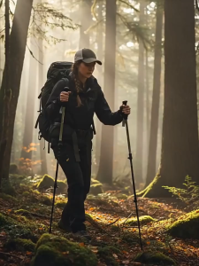 Folding Aluminium Alloy Ultra-Lightweight Ultra-Short Telescopic Trekking Pole Outdoor Walking Stick