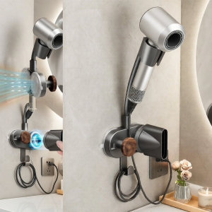 MOSHANG | Lazy Design Drill-Free Hair Dryer Shelf