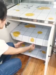 【Daily Deals】 60CM*100CM Kitchen Oil proof Fire resistant High temperature Waterproof Moisture proof Self adhesive Cabinet Wallpaper