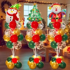 Christmas Luminous Floating Bracket Decorative Balloon Shopping Window Bar Christmas Eve Party Atmosphere Scene Layout