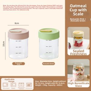 SIYUE | Portable Yogurt Oatmeal Fruit Glass Breakfast Cup