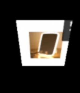 Makeup Mirror กระจกแต่งหน้า พร้อมไฟ LED 3 สี พกพาสะดวก พับเก็บได้ ชาร์จ USB กระจกแบบพกพา